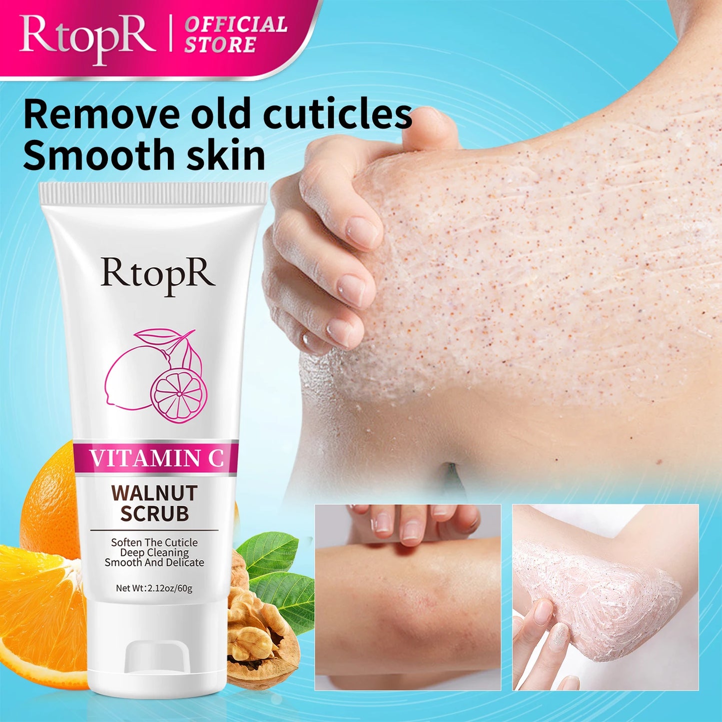RtopR Vitamin C Walnut Scrub