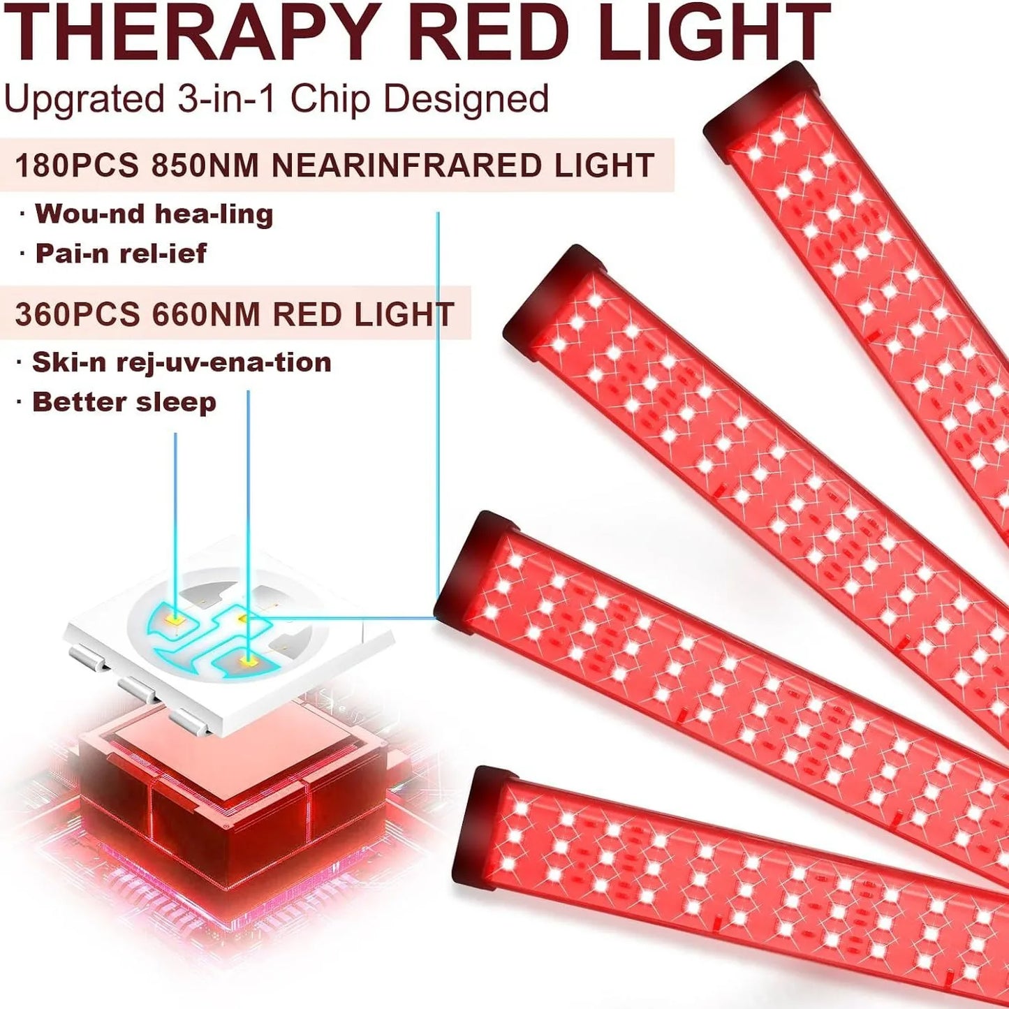30W LED Red Light Therapy Lamp