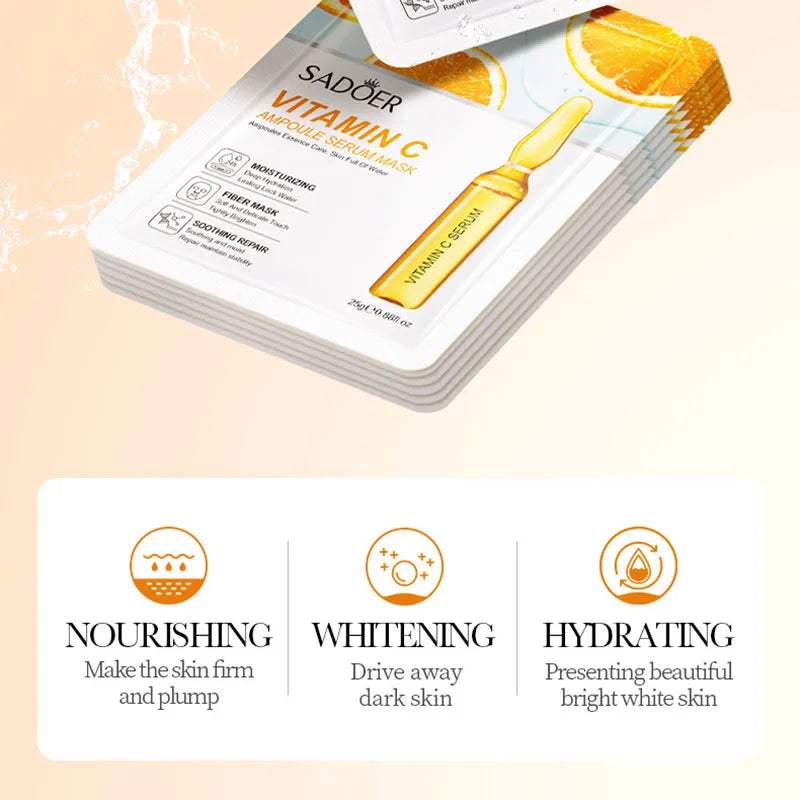SADOER 24K Gold/Vitamin C/Hyaluronic Face Mask