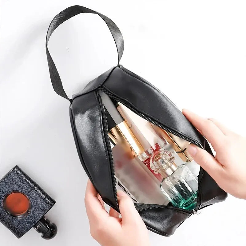 Transparent Three Piece Makeup And Toiletries Bag