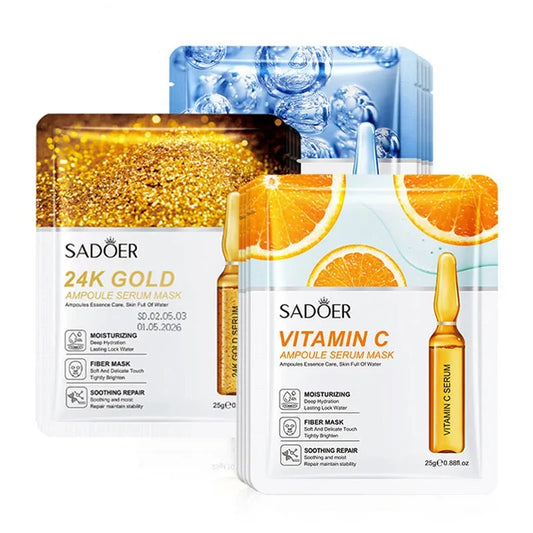 SADOER 24K Gold/Vitamin C/Hyaluronic Face Mask