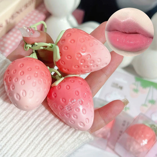1pc Strawberry Lip Balm - Keychain